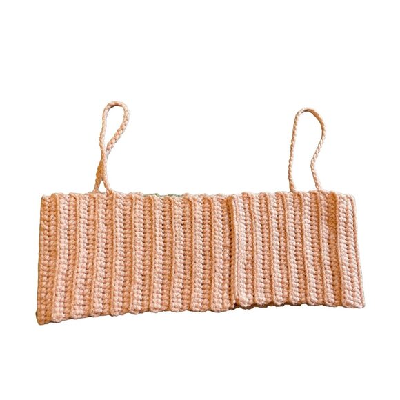 crochet tube top coachella boho beach festival small cottage retro 70's - Picture 2 of 5